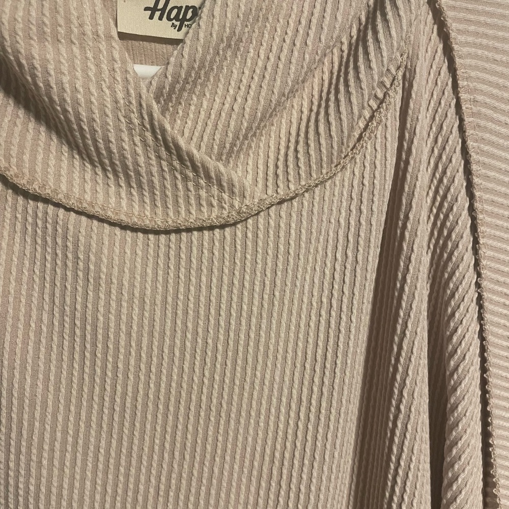 Reg. & Plus Size Casual Ivory Mineral Washed Ribbed Knit Lightweight Hoodie - Picture 12 of 14